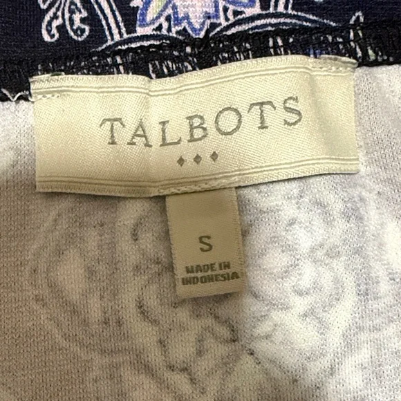 Talbots Blue and Pink Patterened A-Line Skirt - Picture 2 of 6